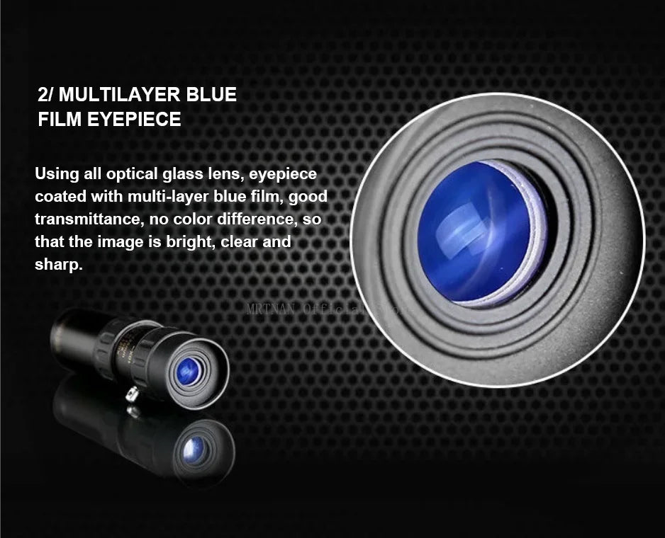10-300X Phone adaptable Portable Metal Monocular Optics BushLine