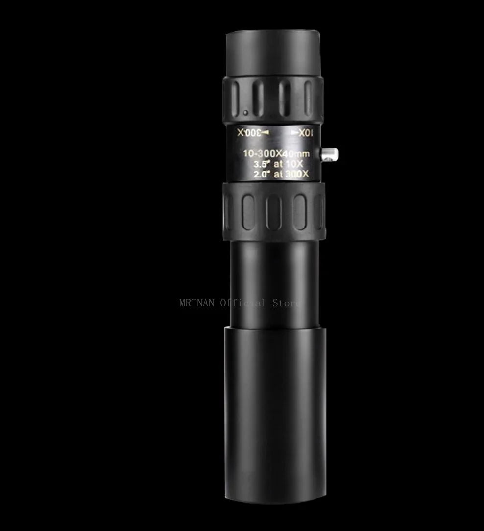 10-300X Phone adaptable Portable Metal Monocular Optics BushLine