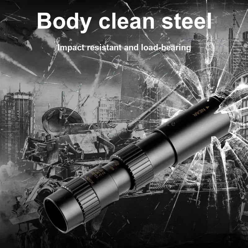 10-300X Phone adaptable Portable Metal Monocular HD 4K Optics
