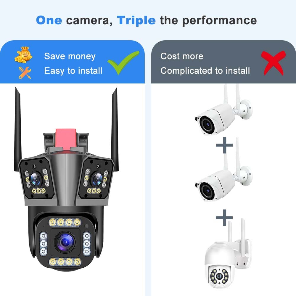 12MP 5K WI-FI Camera Wireless AI Detect 2-way audio security systems BushLine