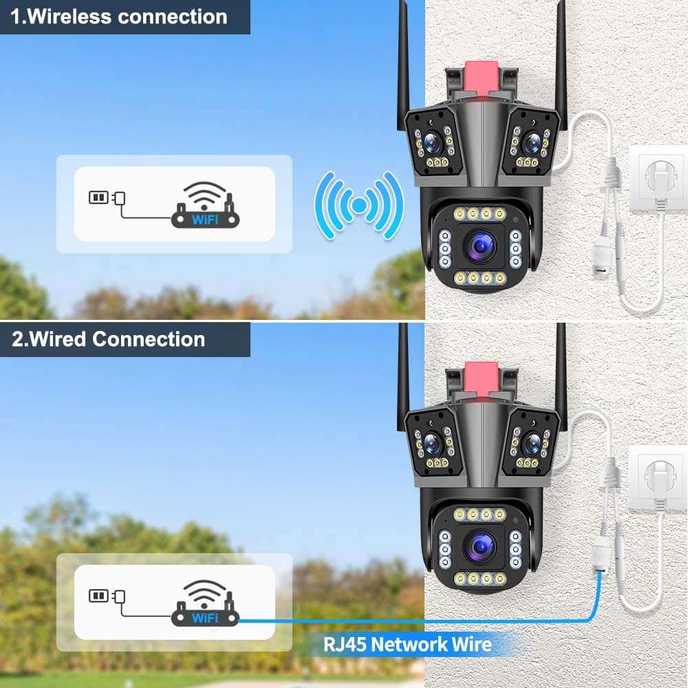 12MP 5K WI-FI Camera Wireless AI Detect 2-way audio security systems BushLine