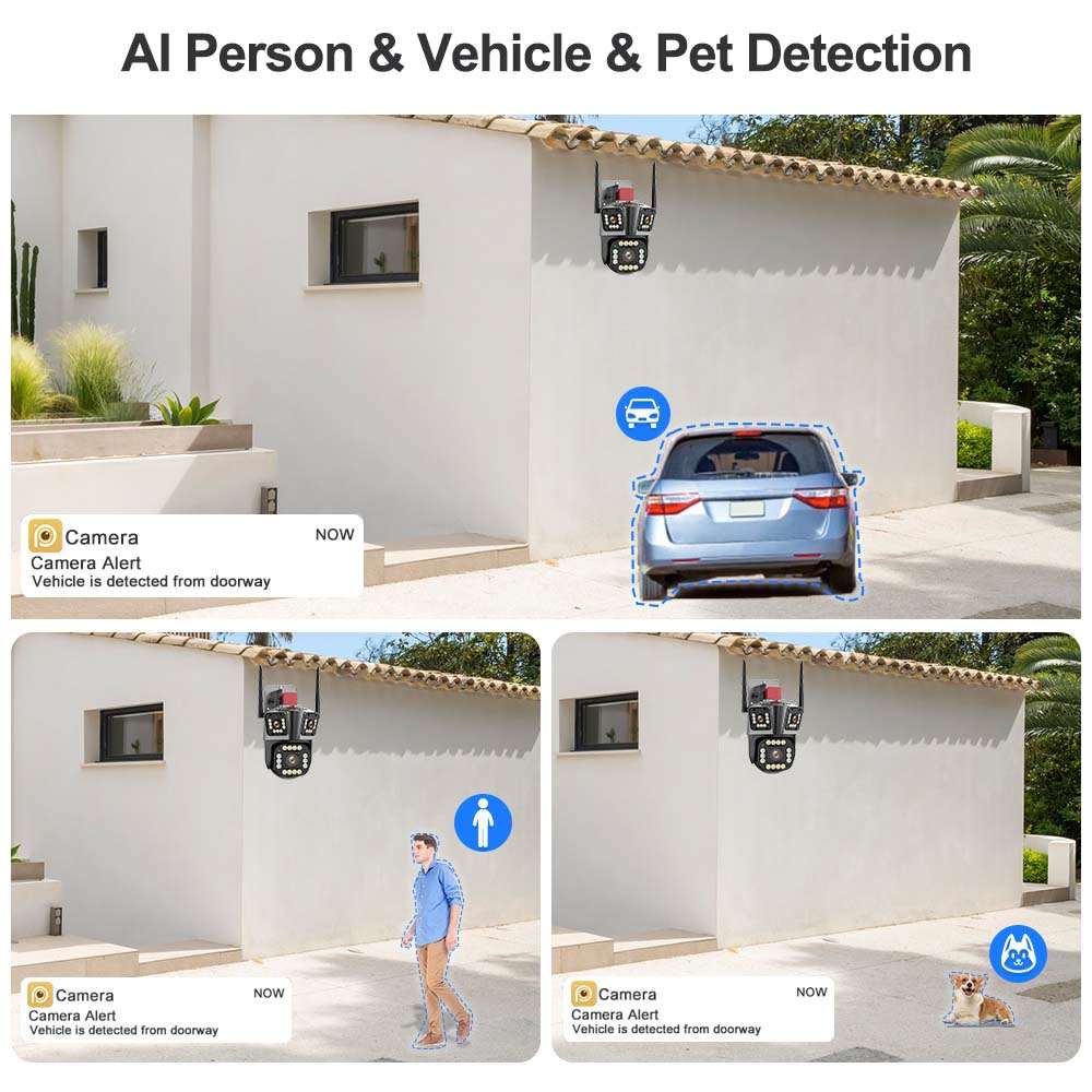 12MP 5K WI-FI Camera Wireless AI Detect 2-way audio security systems BushLine