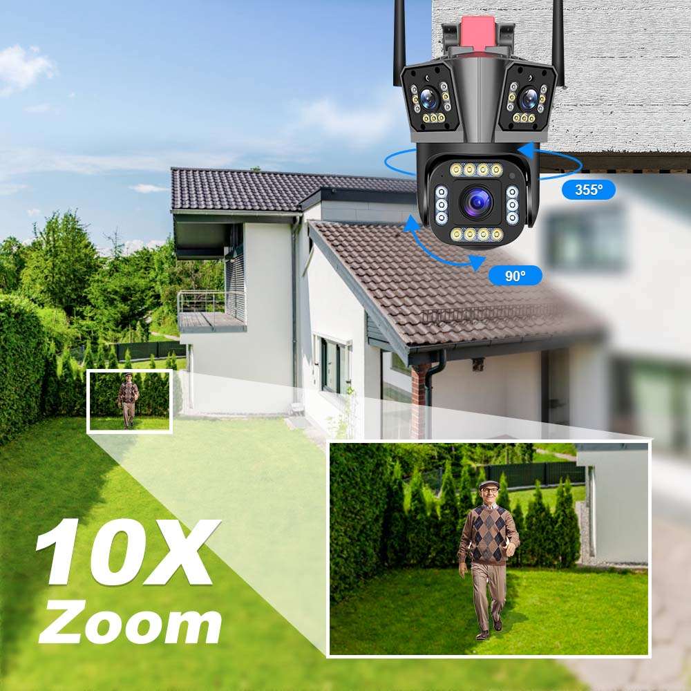 12MP 5K WI-FI Camera Wireless AI Detect 2-way audio security systems BushLine