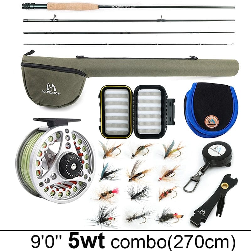 3-8WT Fly Fishing Rod And Reel Combo Set marine BushLine