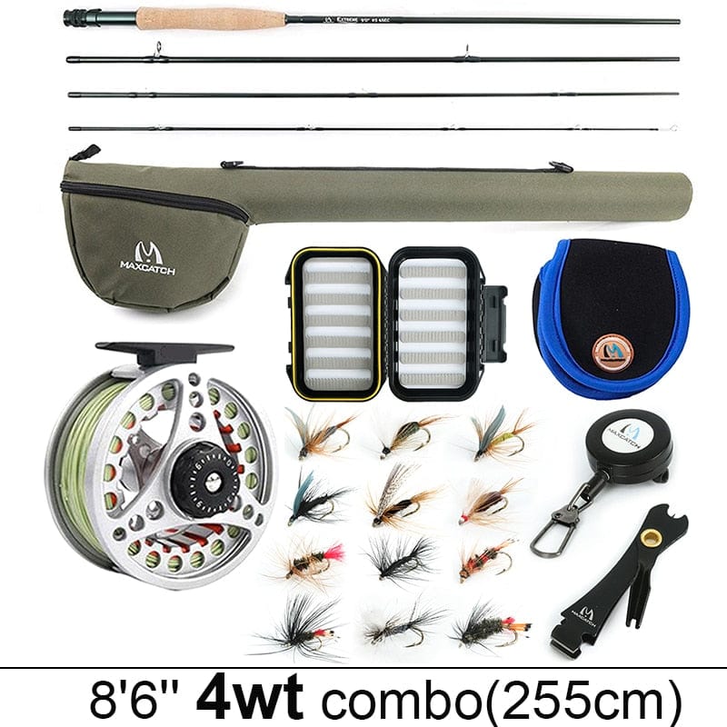 3-8WT Fly Fishing Rod And Reel Combo Set marine BushLine
