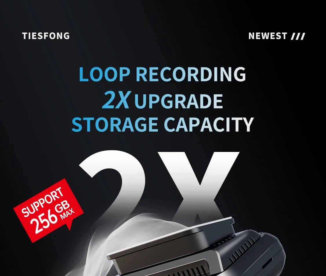 4CH GPS Radar Dash Cam 360° 24H Parking Monitor Smart Technology