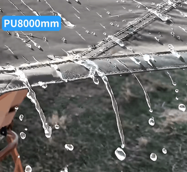 5.1 x 5.1m Tarp Waterproof Awning Shade Tent Shelter Sunshade Camping Equipment BushLine