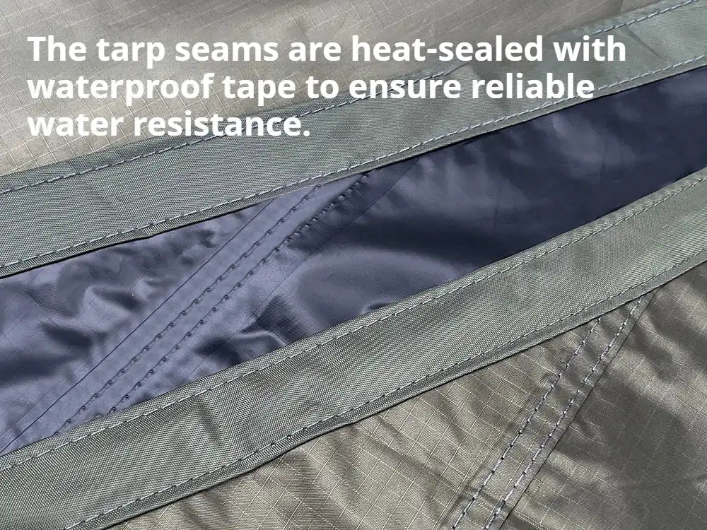 5.1 x 5.1m Tarp Waterproof Awning Shade Tent Shelter Sunshade Camping Equipment BushLine