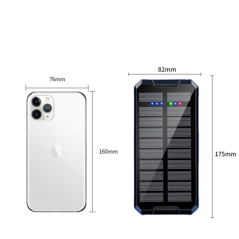 50000mAh Solar Power Bank Wireless Charger Outdoor External Battery Poverbank Portable Charger for iPhone 16 Samsung Powerbank wifi & wireless