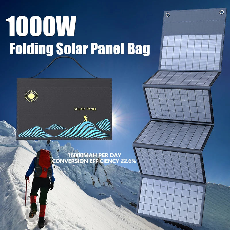 600W or 1000W Solar Panel Power Supply Portable Folding solar panels BushLine