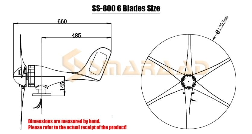 800W & 1000W Wind Turbine Generator Wind Power BushLine