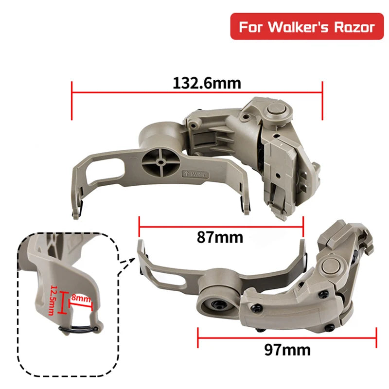ARC Walker's Razor Headset Helmet Mount Bracket Adapter Helmet & Pack Accessories