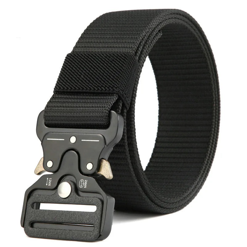 Adventure Quick Release Tactical Belt Clothing BushLine Black 125cm