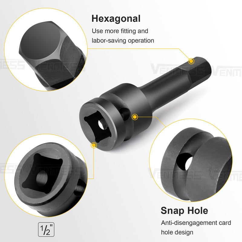 Allen Key 1/2" Impact Hex Head Bit Set Metric tools BushLine