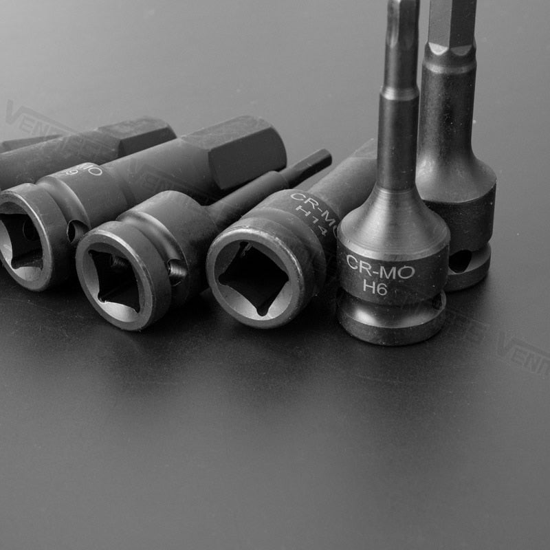 Allen Key 1/2" Impact Hex Head Bit Set Metric tools BushLine