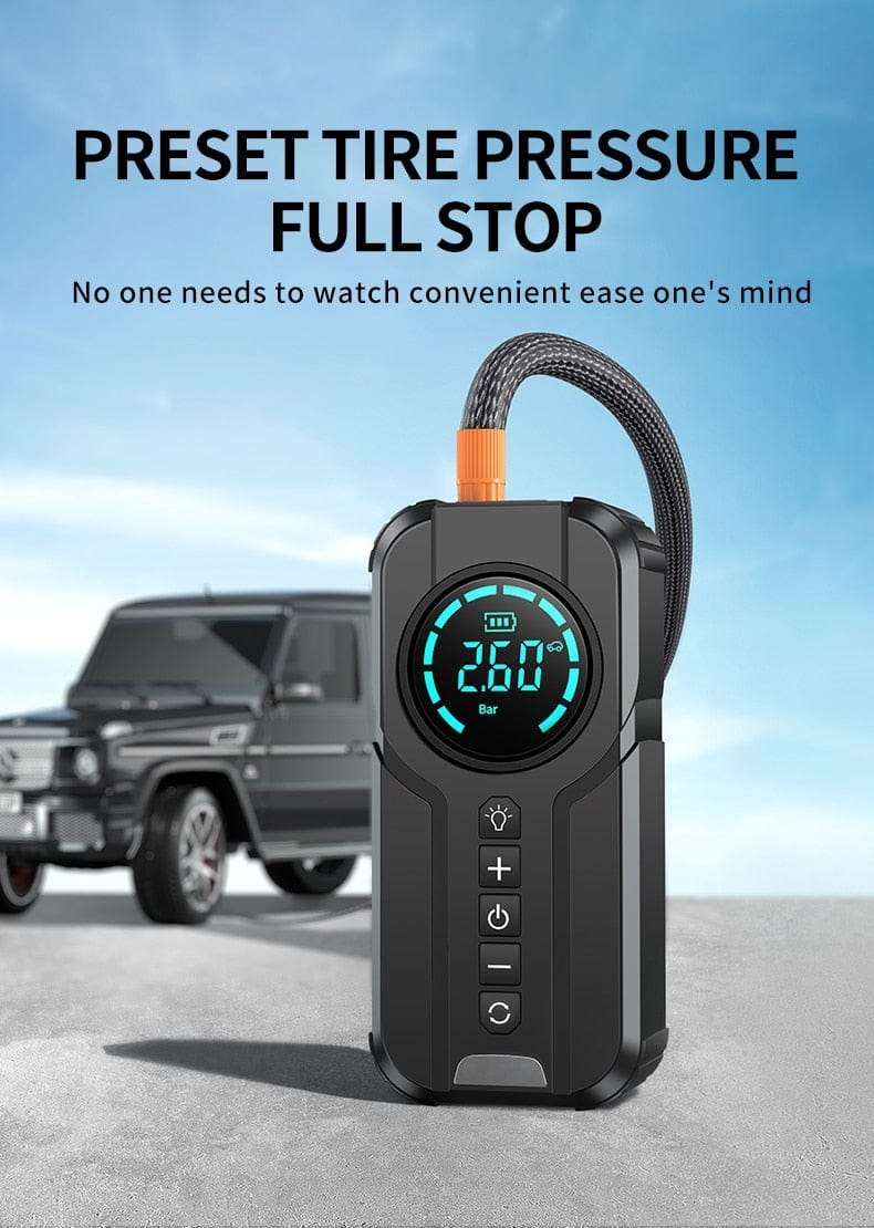 BUVAYE Car Jump Starter Air Pump Portable Air Compressor