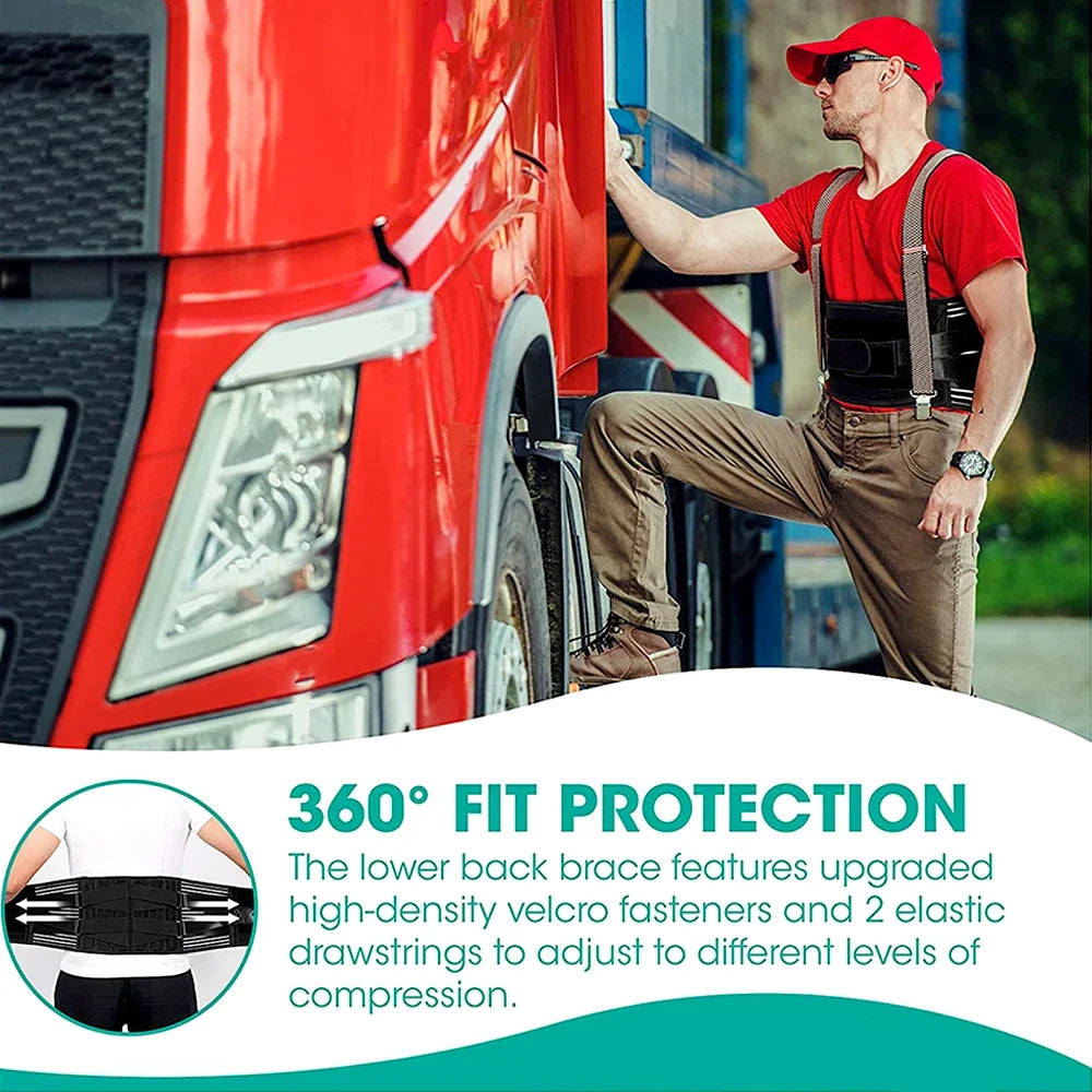 Back Brace for Lower Back Pain Lumbar Support Hi-Vis & Safety BushLine