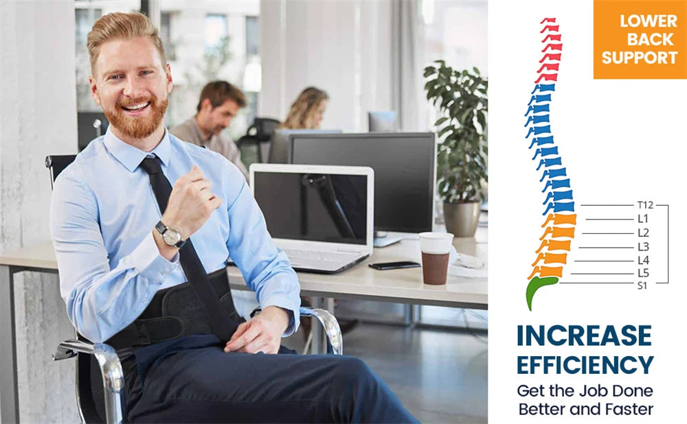 Back Brace for Lower Back Pain Lumbar Support Hi-Vis & Safety BushLine