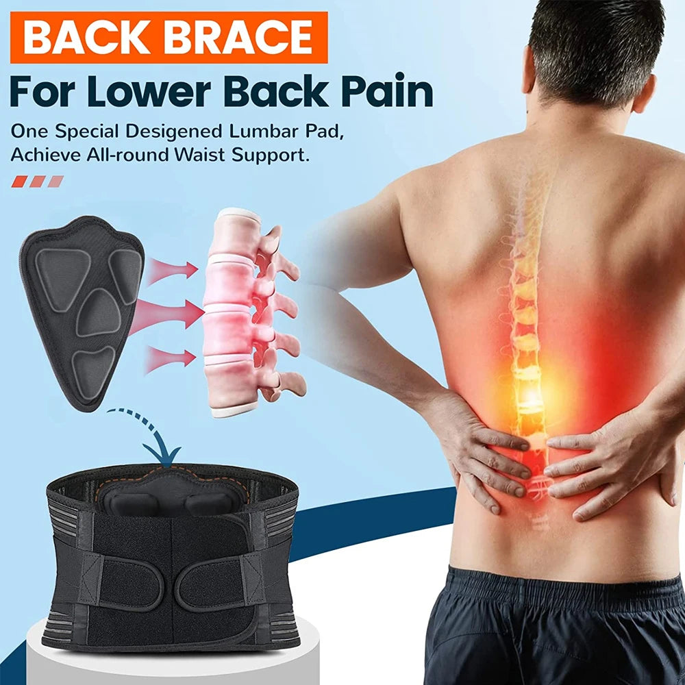 Back Brace for Lower Back Pain Lumbar Support Hi-Vis & Safety BushLine