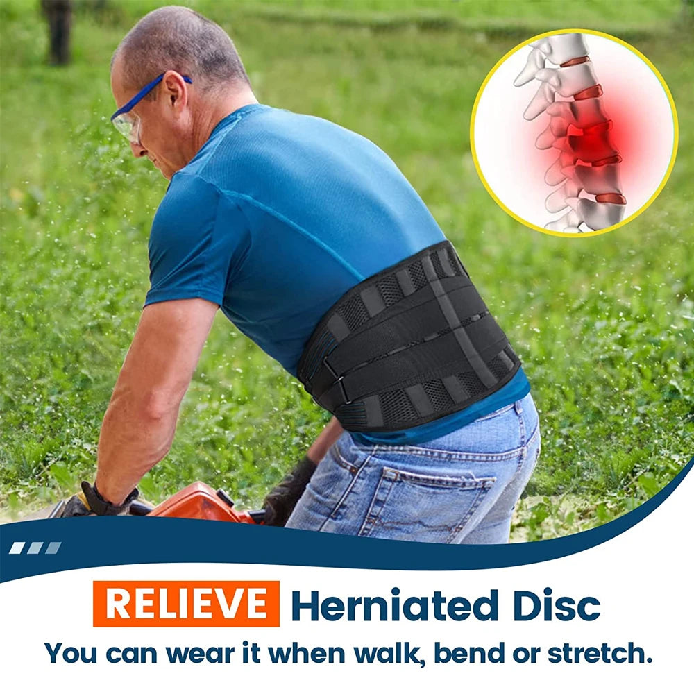 Back Brace for Lower Back Pain Lumbar Support Hi-Vis & Safety BushLine