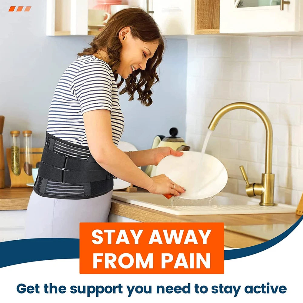 Back Brace for Lower Back Pain Lumbar Support Hi-Vis & Safety BushLine