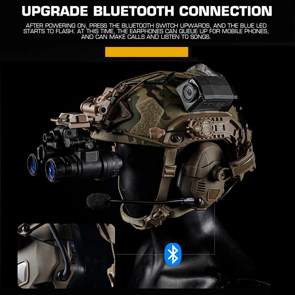 Bluetooth Electronic Noise Reduction Hearing Protection Earmuffs Smart Technology