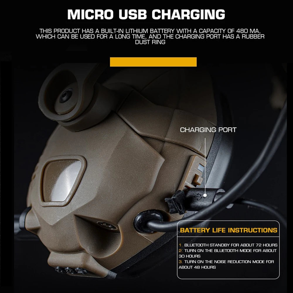 Bluetooth Electronic Noise Reduction Hearing Protection Earmuffs Smart Technology