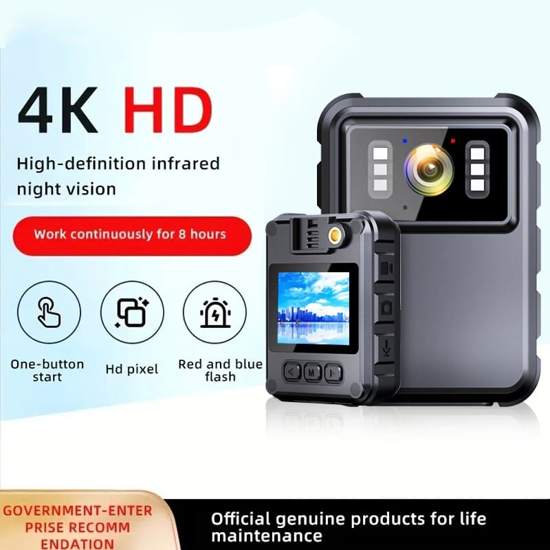 Body Camera Full HD Night Vision 4K Security Cameras  BushLine