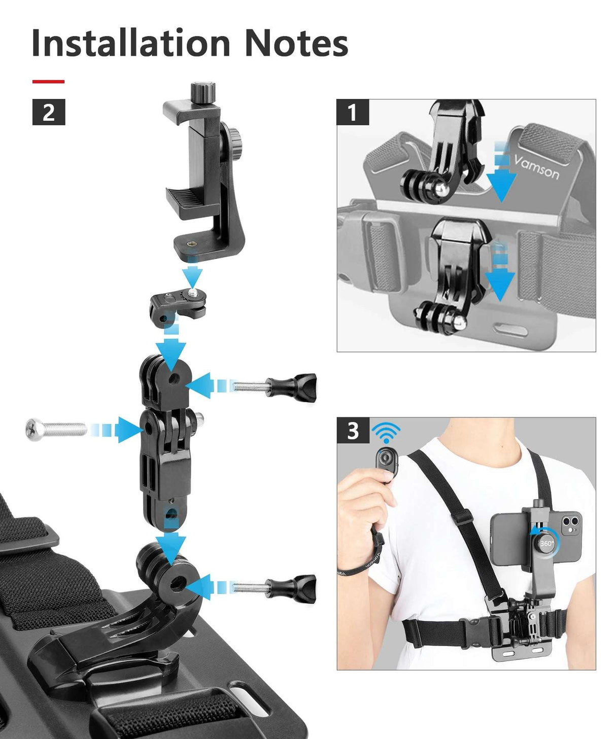 Body Harness Phone Mount Hands Free phone stuff