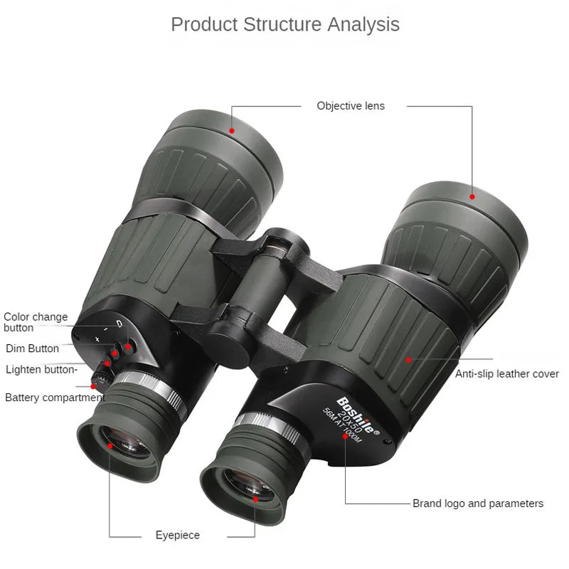 Boshile 20x50 Auto-Focus Binoculars Long Range Waterproof Binoculars BushLine