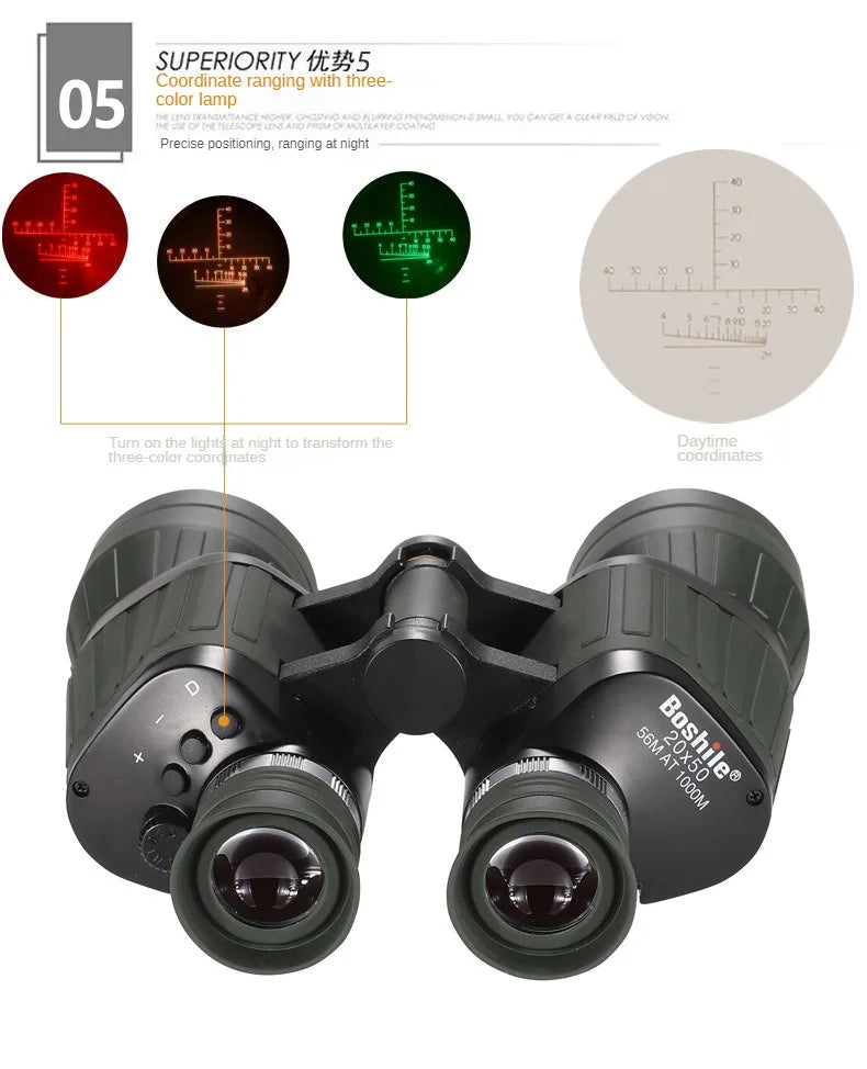 Boshile Auto-Focus 20x50 Tactical Binoculars Binoculars