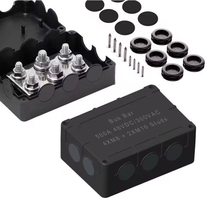 500A Marine Bus Bar 48V Power Distribution Block M10 & M8 in 1 electrical supplys BushLine