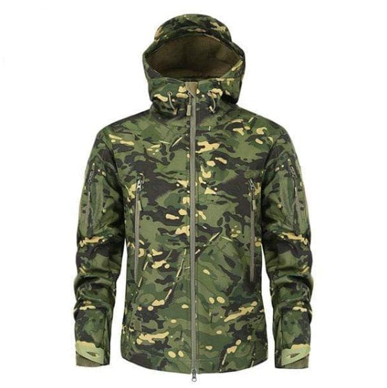 Camouflage Fleece Jacket Windbreaker Outdoor Clothing BushLine CPOD XS(50-55KG)