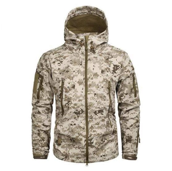 Camouflage Fleece Jacket Windbreaker Outdoor Clothing BushLine DD M(65-75KG)