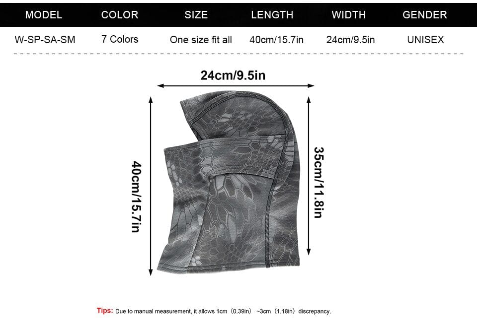 Camouflage Full Face Balaclava Summer BushLine