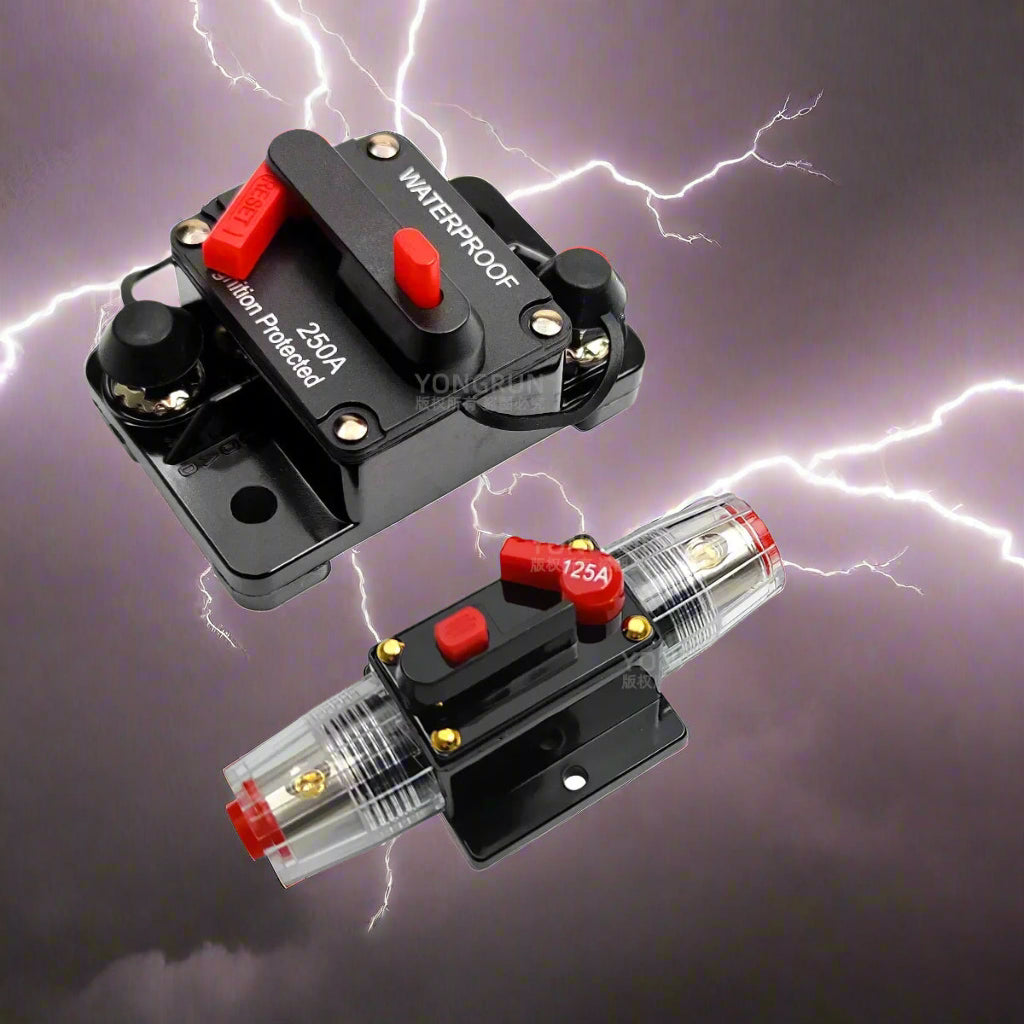 Circuit Breaker Fuse 20A to 300A Manual Reset Waterproof 12V 48V electrical supplys BushLine