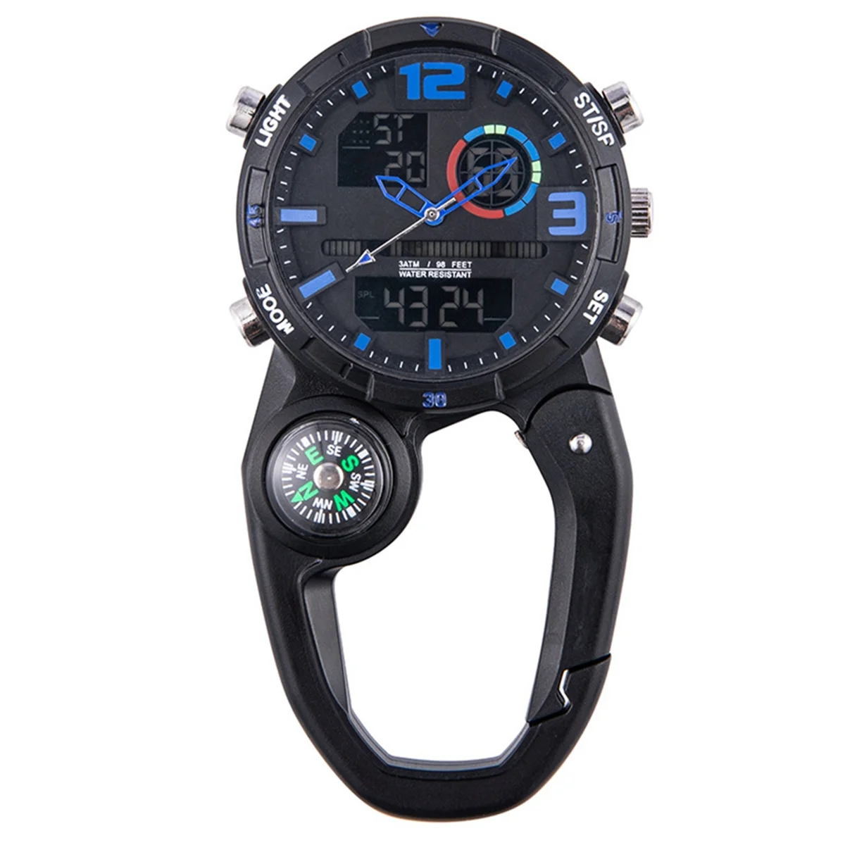 Clip On Carabiner Digital Sports Watches Quartz Optics