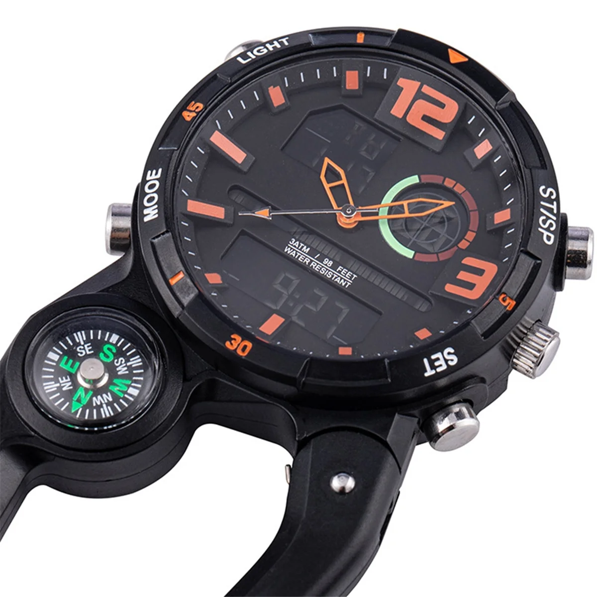 Clip On Carabiner Digital Sports Watches Quartz Optics