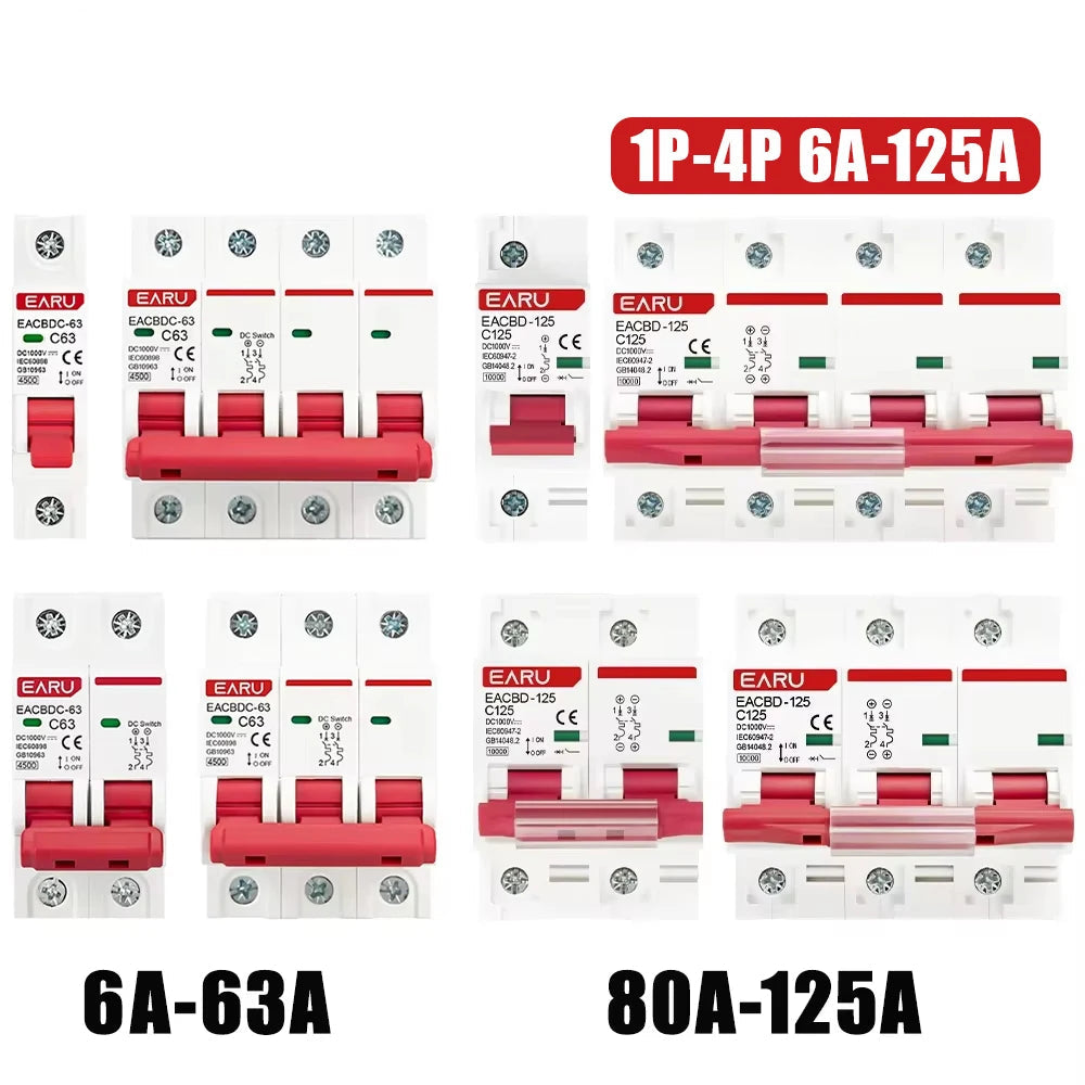 DC Solar Wind Mini Circuit Breaker Overload Protection 6A to 125A electrical supplys BushLine