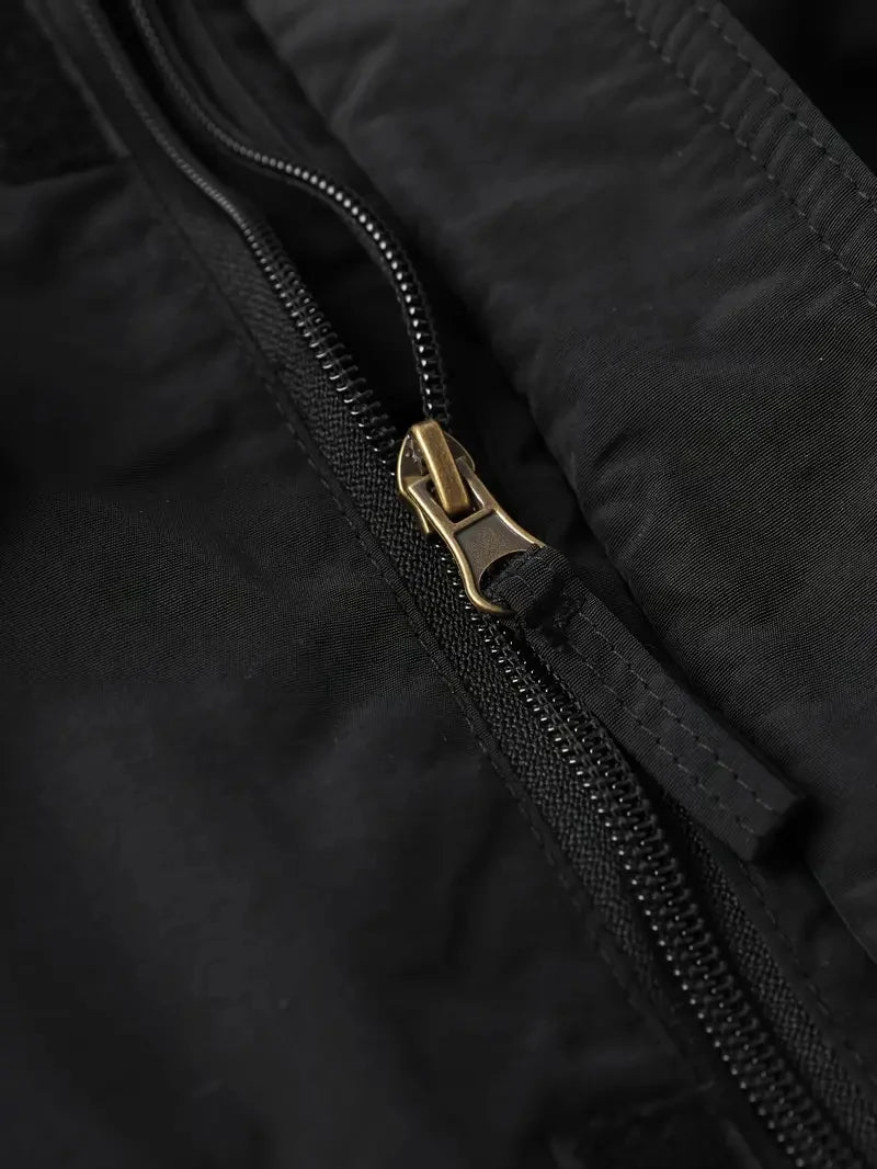 Detachable Sleeves & Hood Windproof Jacket Fleece Lined Workwear Outdoor Clothing BushLine