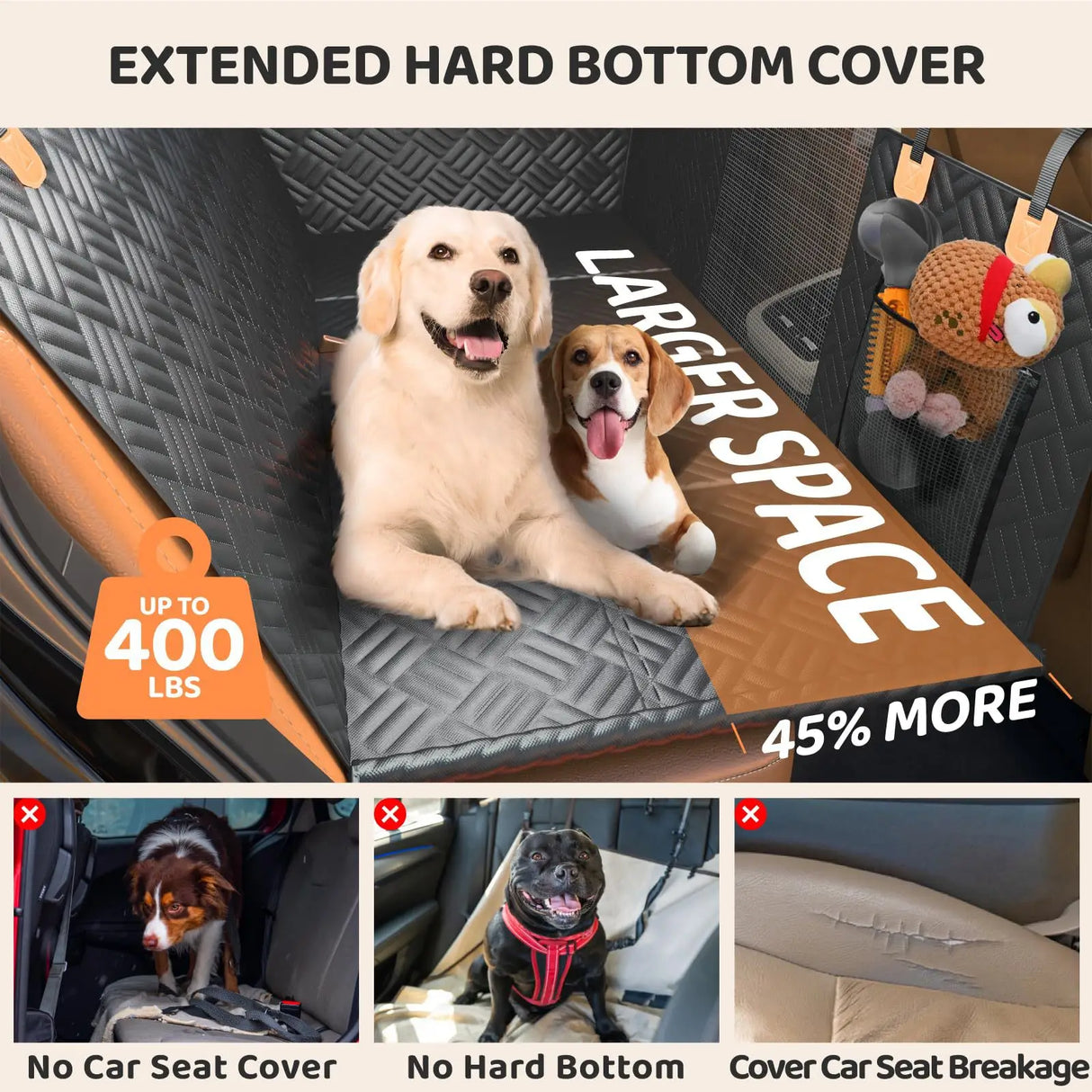 Dog Car 4x4 Travel Rear Seat Protector Dog Stuff