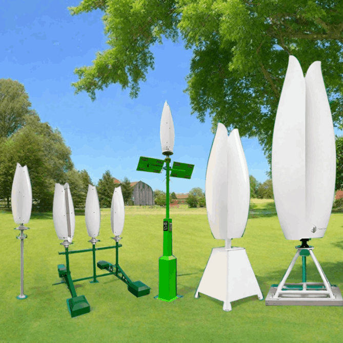 FS-10kW, 15kW & 20kW Vertical Tulip Wind Turbine 12V 24V 48V Wind Power Vertical BushLine