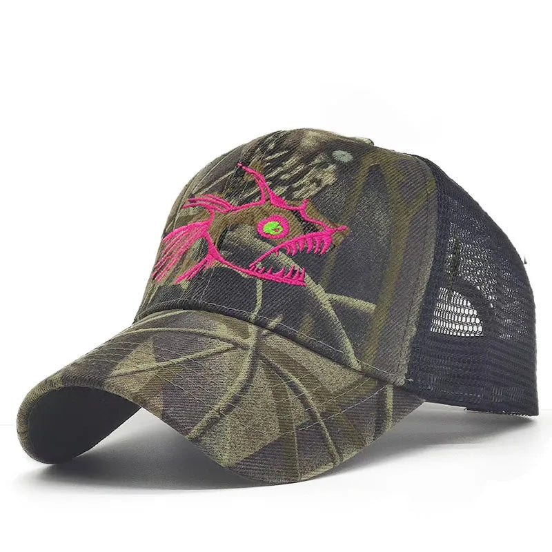 Fish Bone Camo Fishing Caps Cotton Jungle Hat Unisex caps BushLine