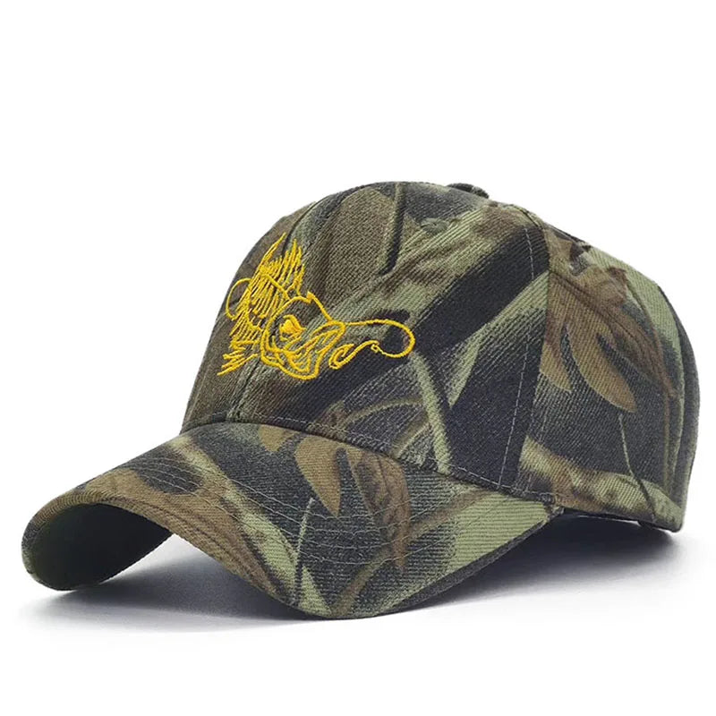 Fish Bone Camo Fishing Caps Cotton Jungle Hat Unisex caps BushLine