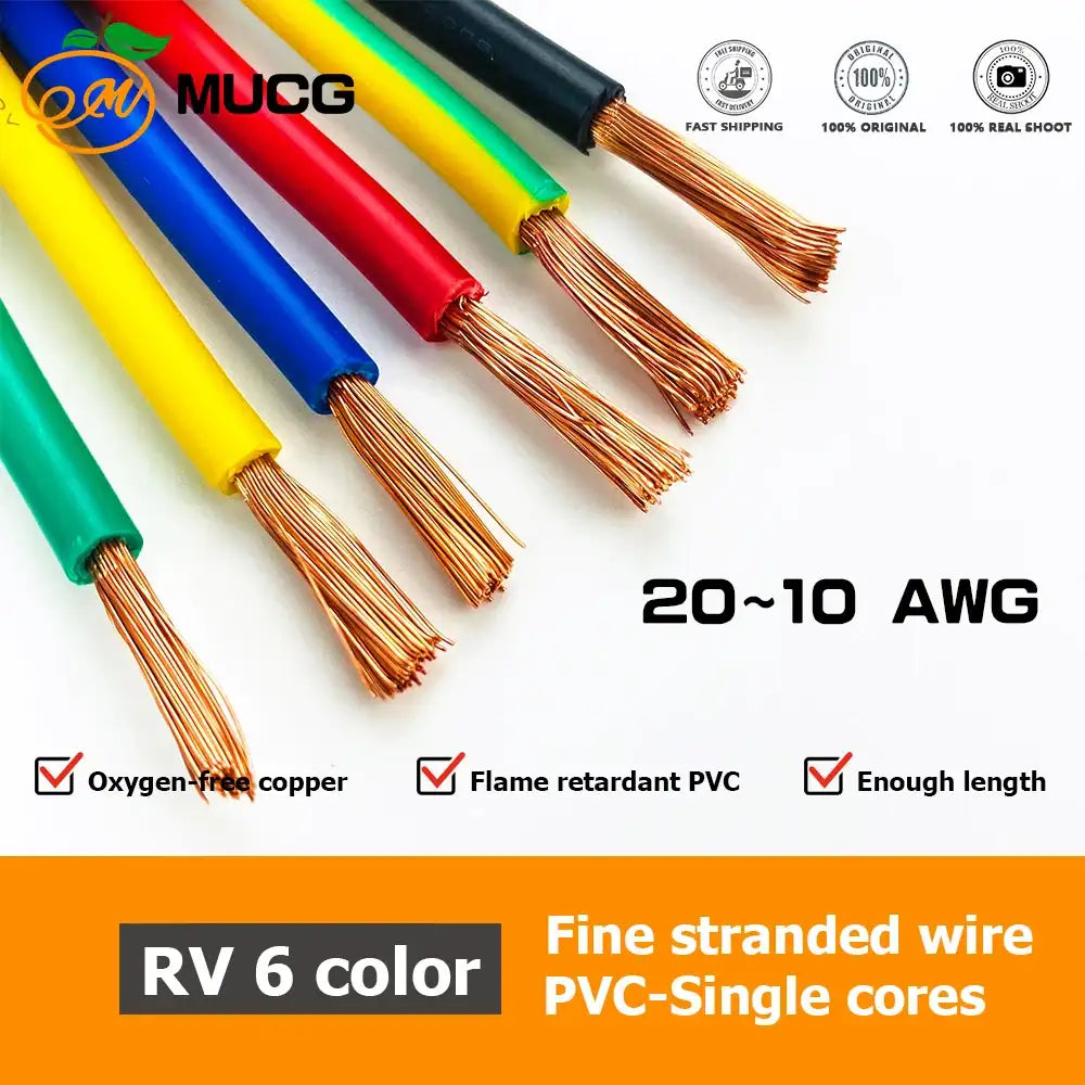 Flexible Copper Wire Electric Power Cable 10 - 20 AWG electrical supplys BushLine