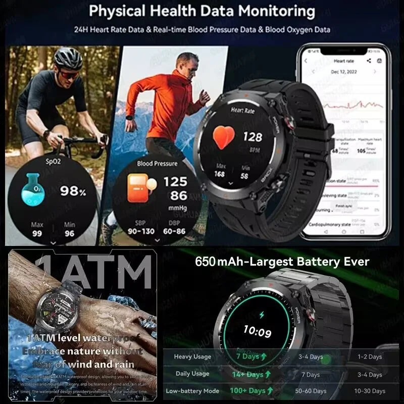 GPS Bluetooth GPS Smart Sports Watch 650mAh Battery Watchs