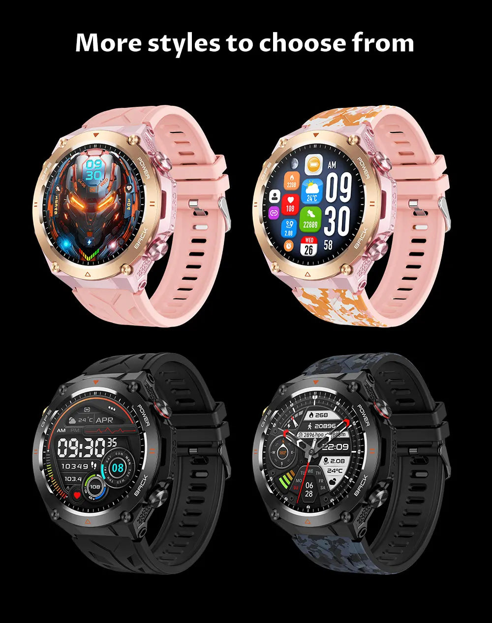 GPS Bluetooth GPS Smart Sports Watch 650mAh Battery Watchs