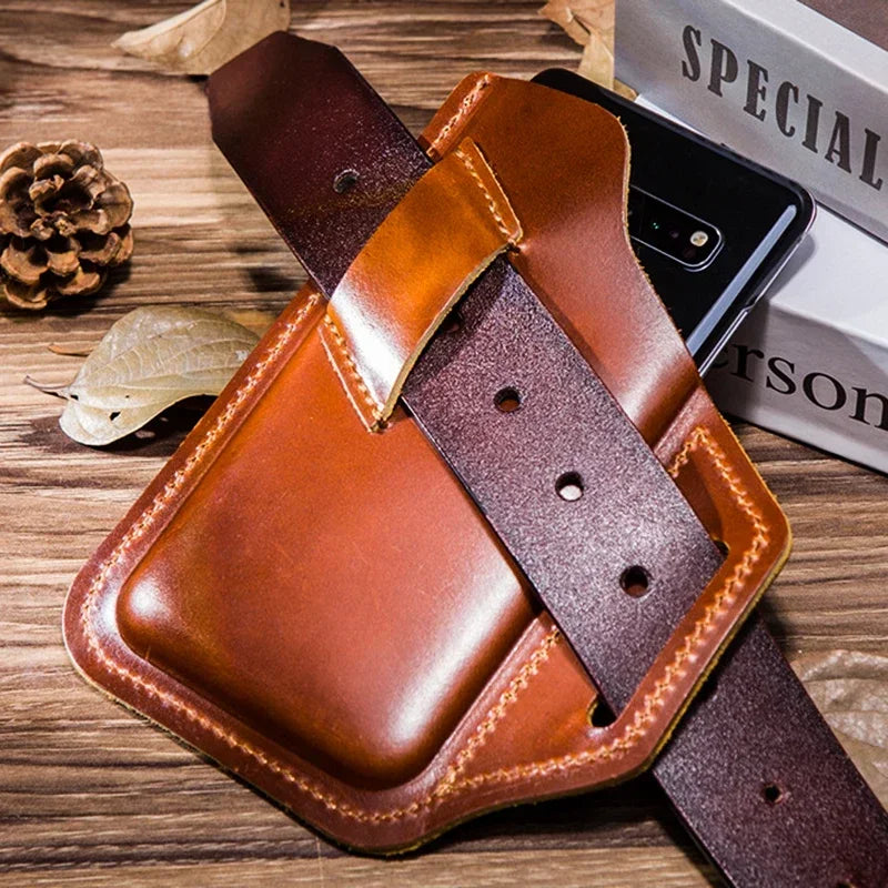Genuine Leather Belt Phone Holster phone stuff BushLine