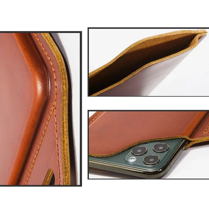 Genuine Leather Belt Phone Holster phone stuff BushLine
