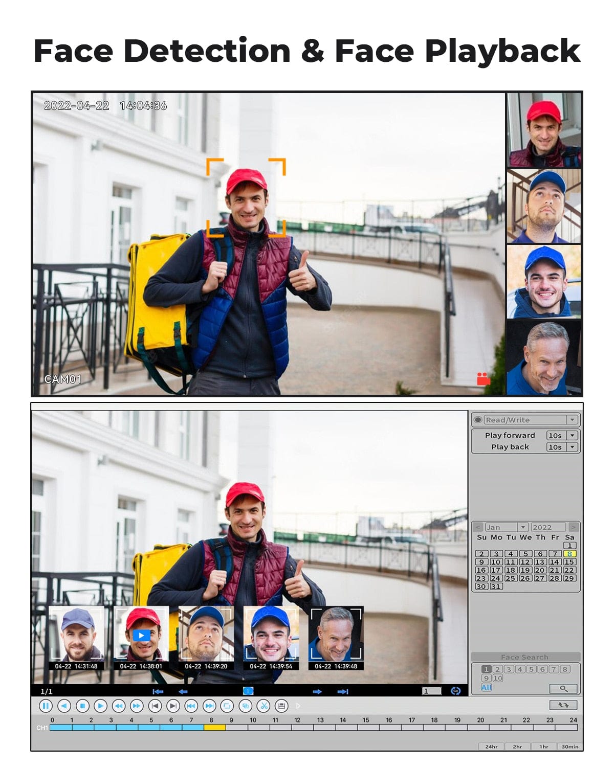 H.view 5MP 30X PoE PTZ Security Camera, Human Detection Security Cameras BushLine